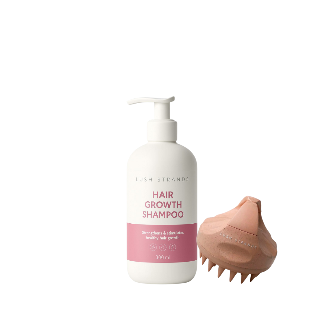 Lush Strands Healthy Roots Kit – Hair Growth Shampoo & Scalp Massage